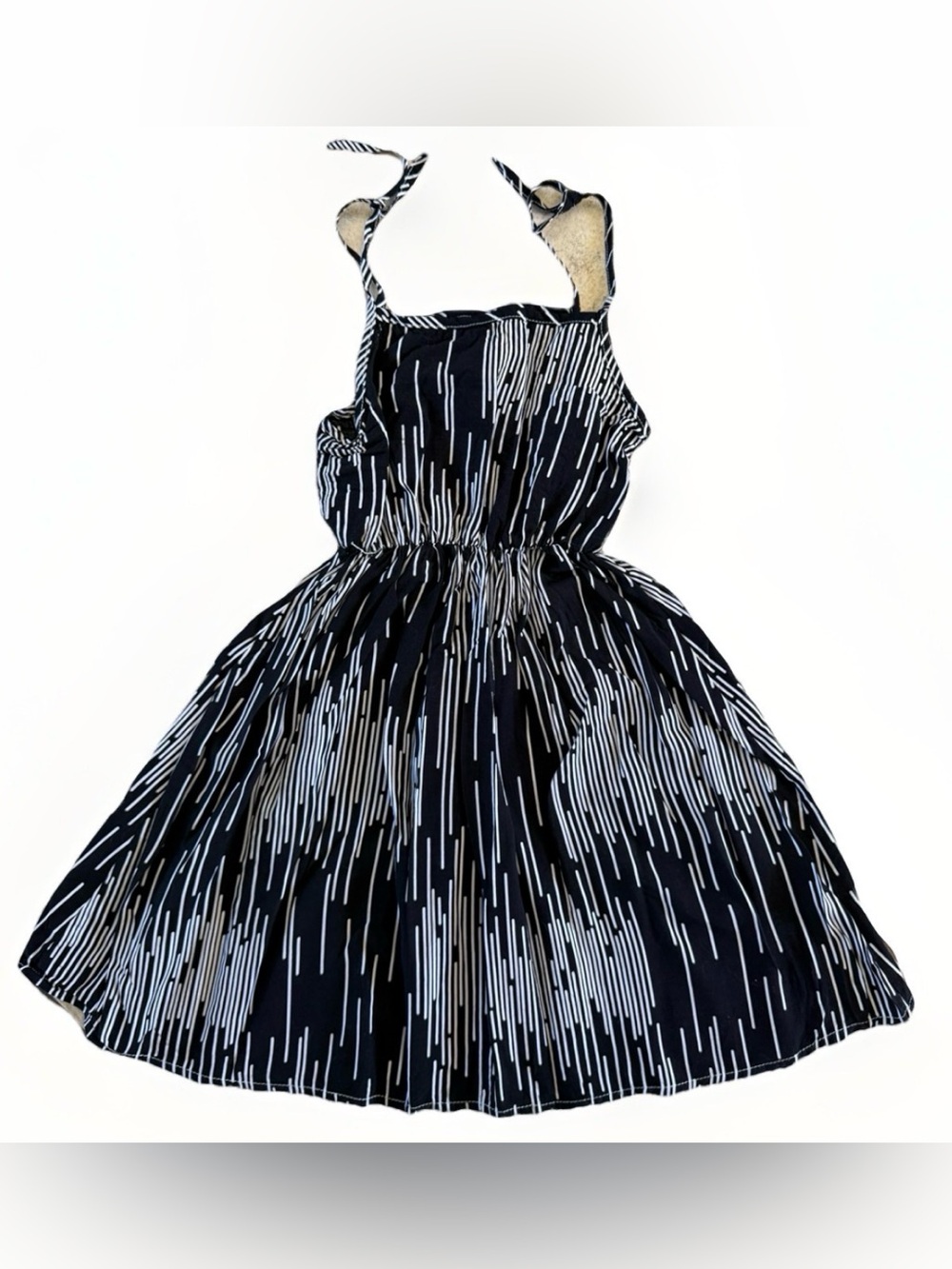 Cutie Patootie Black & White Tie Strap Dress Size 6